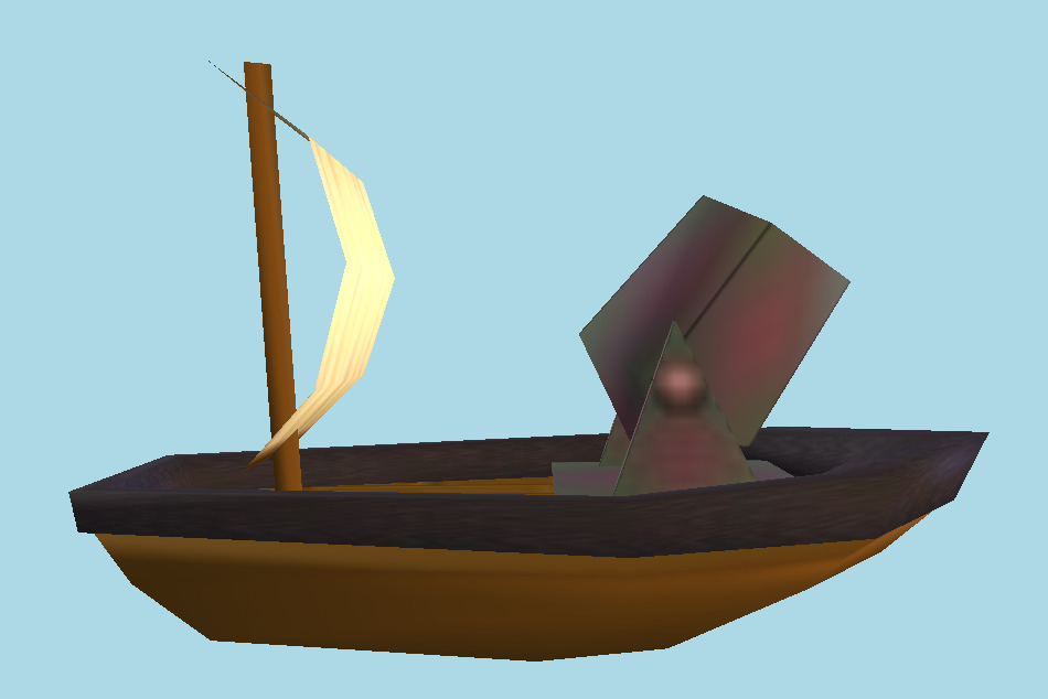 Mario Party Cannon Boat 3d model